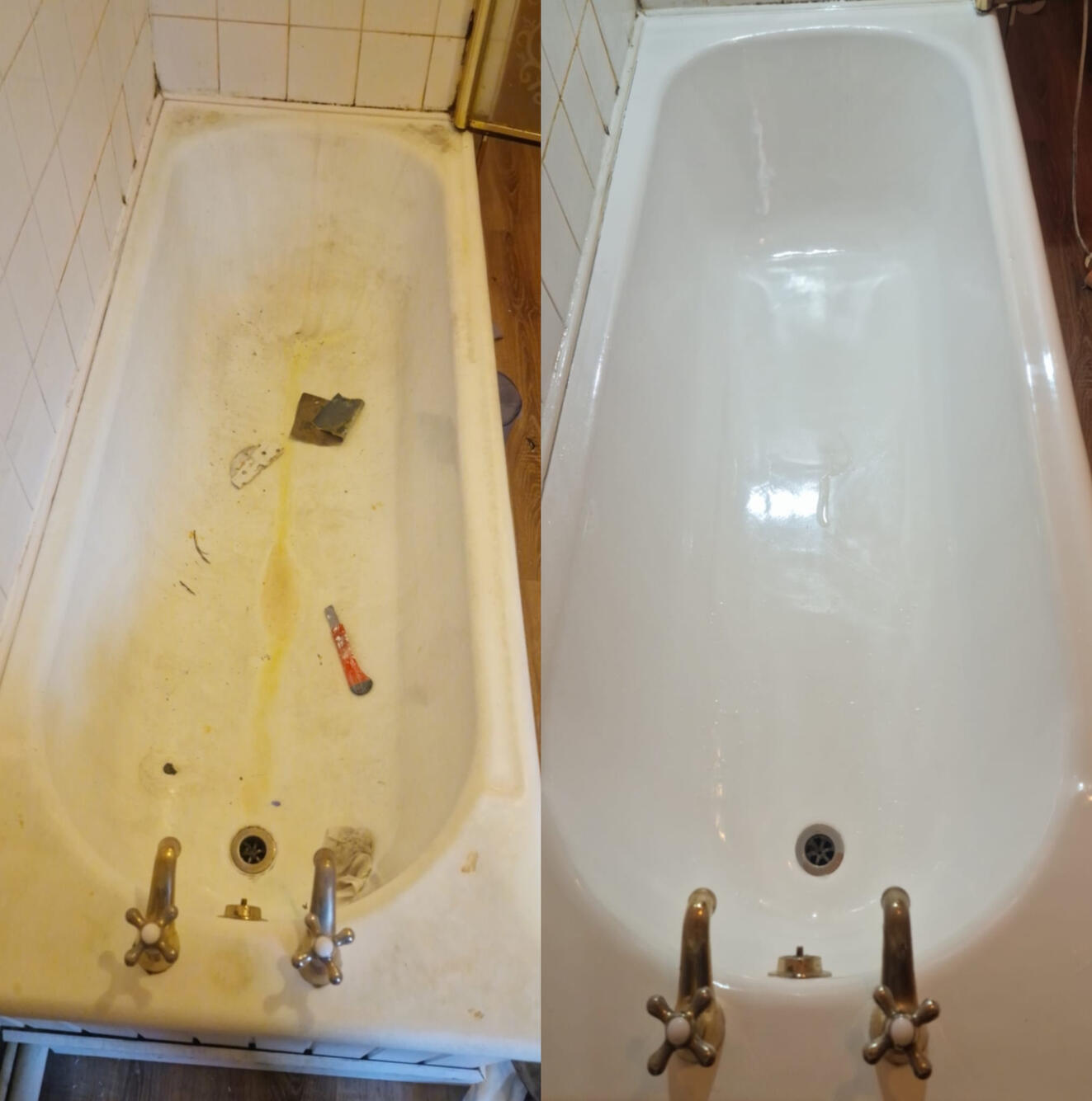 FARMERS BATH RE-ENAMELLED Steel bath resurfaced in Solihull